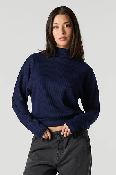 Ribbed Turtleneck Sweater