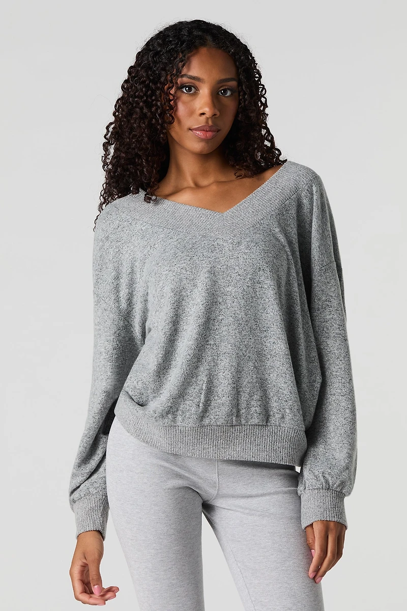 Wide V-Neck Sweater