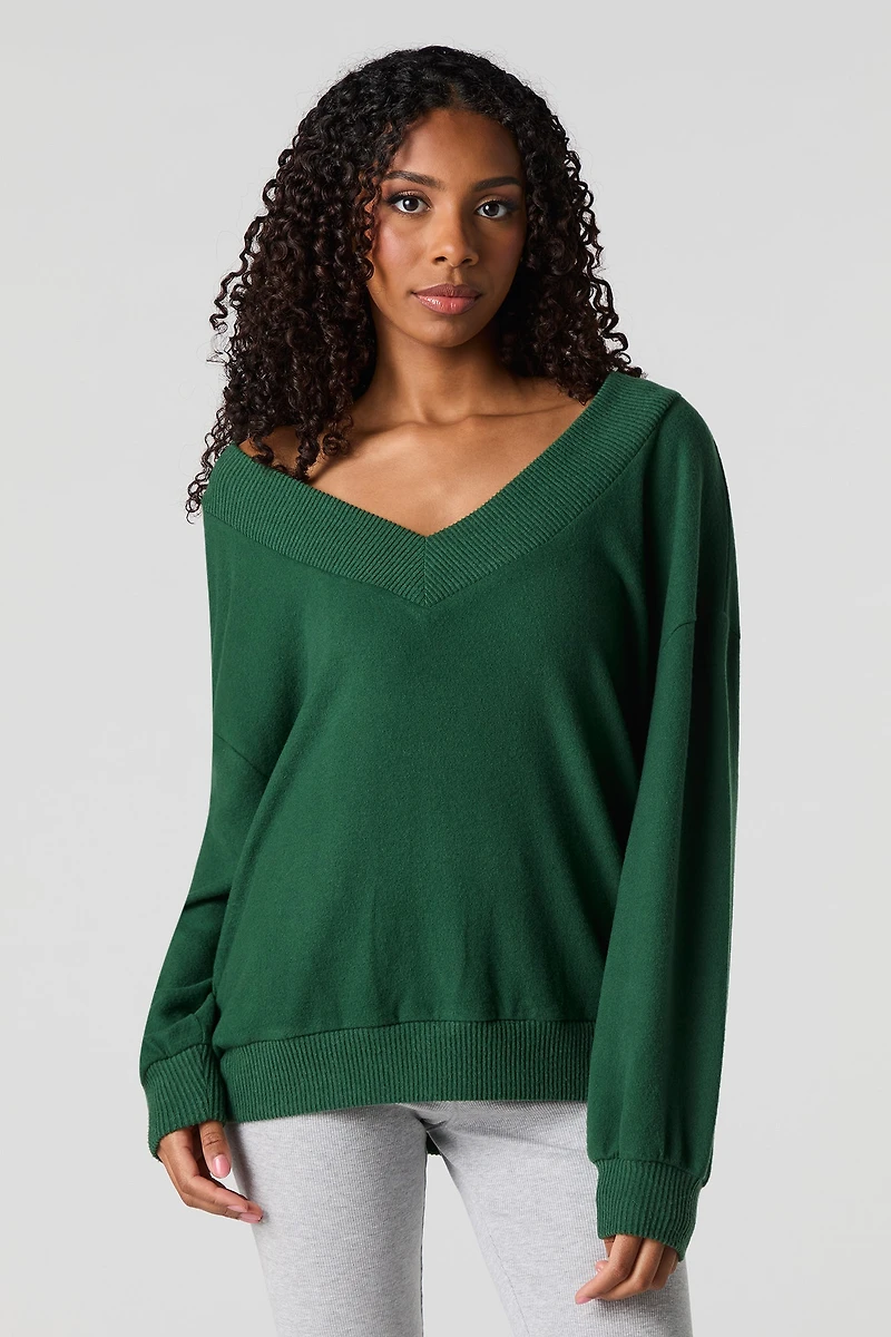 Wide V-Neck Sweater