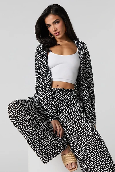 Flowy Printed Drawstring Pant