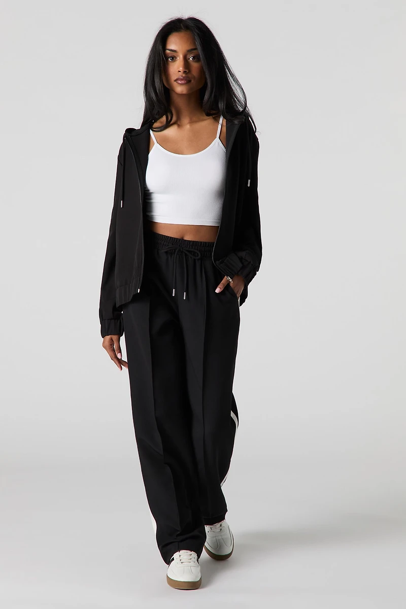 Active Side Striped Pleated Drawstring Pant