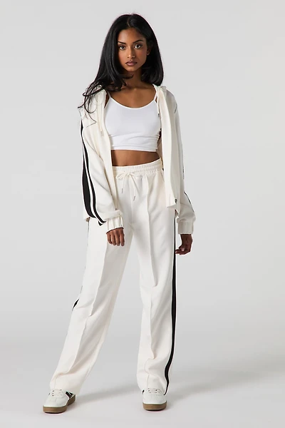 Pantalon Active plissé avec rayures latérales et taille coulissante