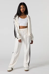 Pantalon Active plissé avec rayures latérales et taille coulissante