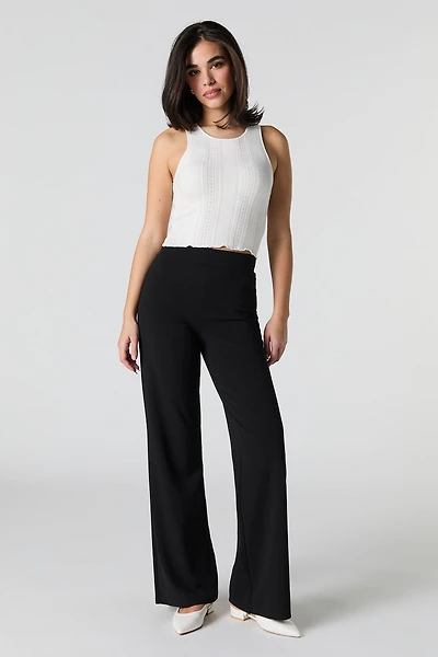 Pantalon habillé en crêpe