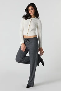 Pantalon habillé évasé à taille coulissante