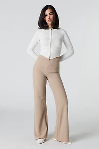 Crepe Foldover Waist Pant