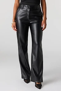 Faux Leather Straight Pant