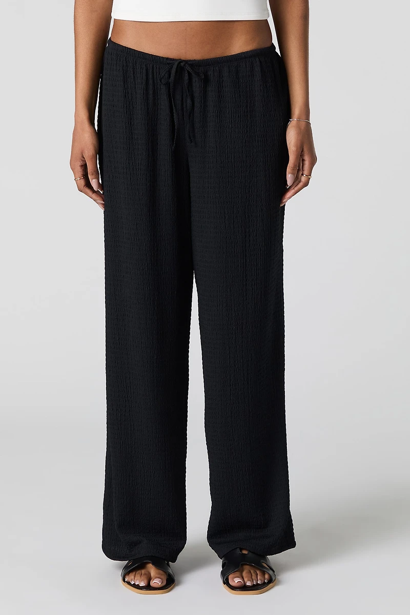 Textured Drawstring Pant