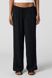 Textured Drawstring Pant