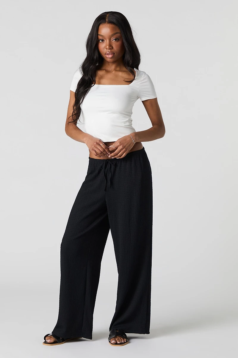 Textured Drawstring Pant