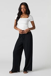 Textured Drawstring Pant