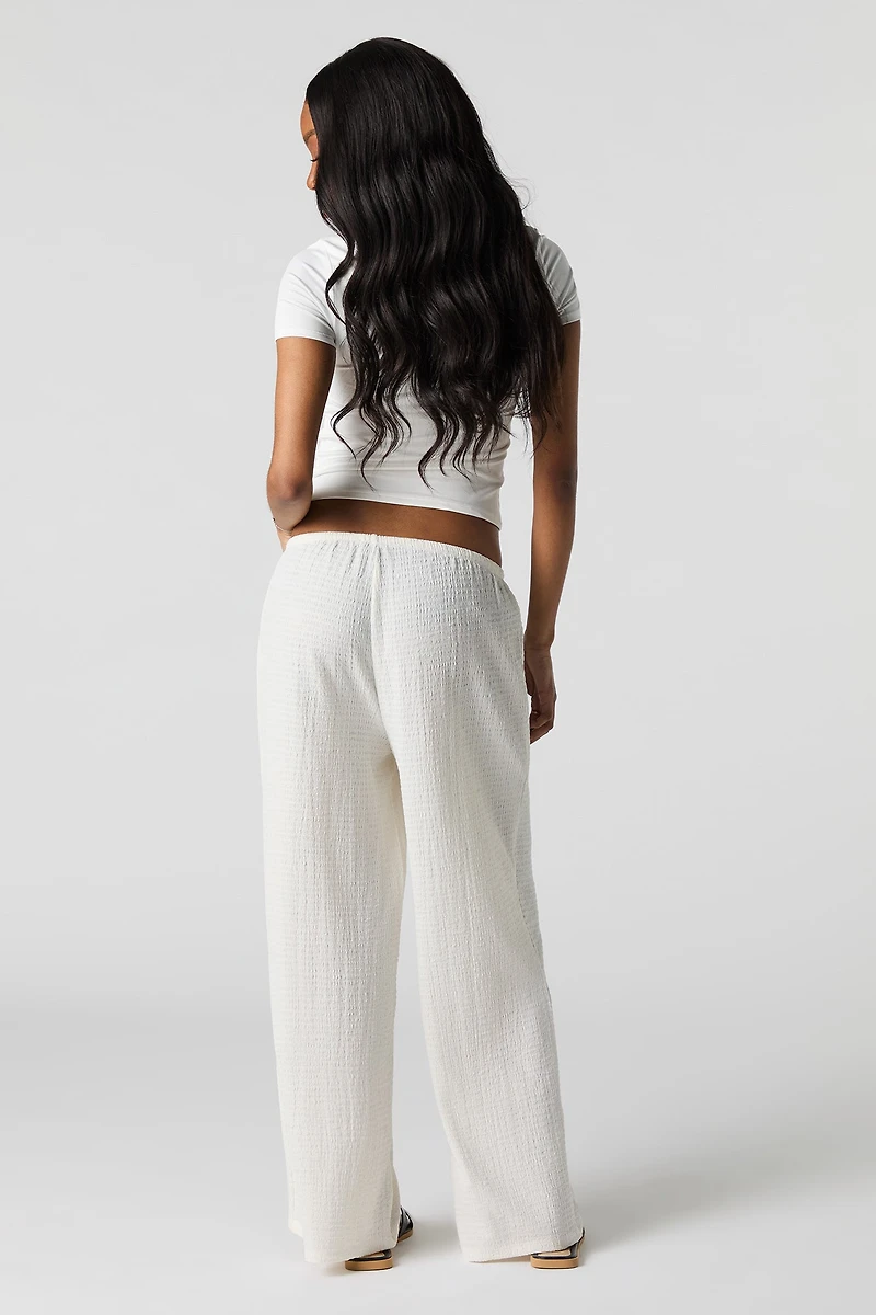 Textured Drawstring Pant