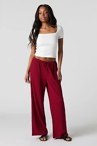 Textured Drawstring Pant