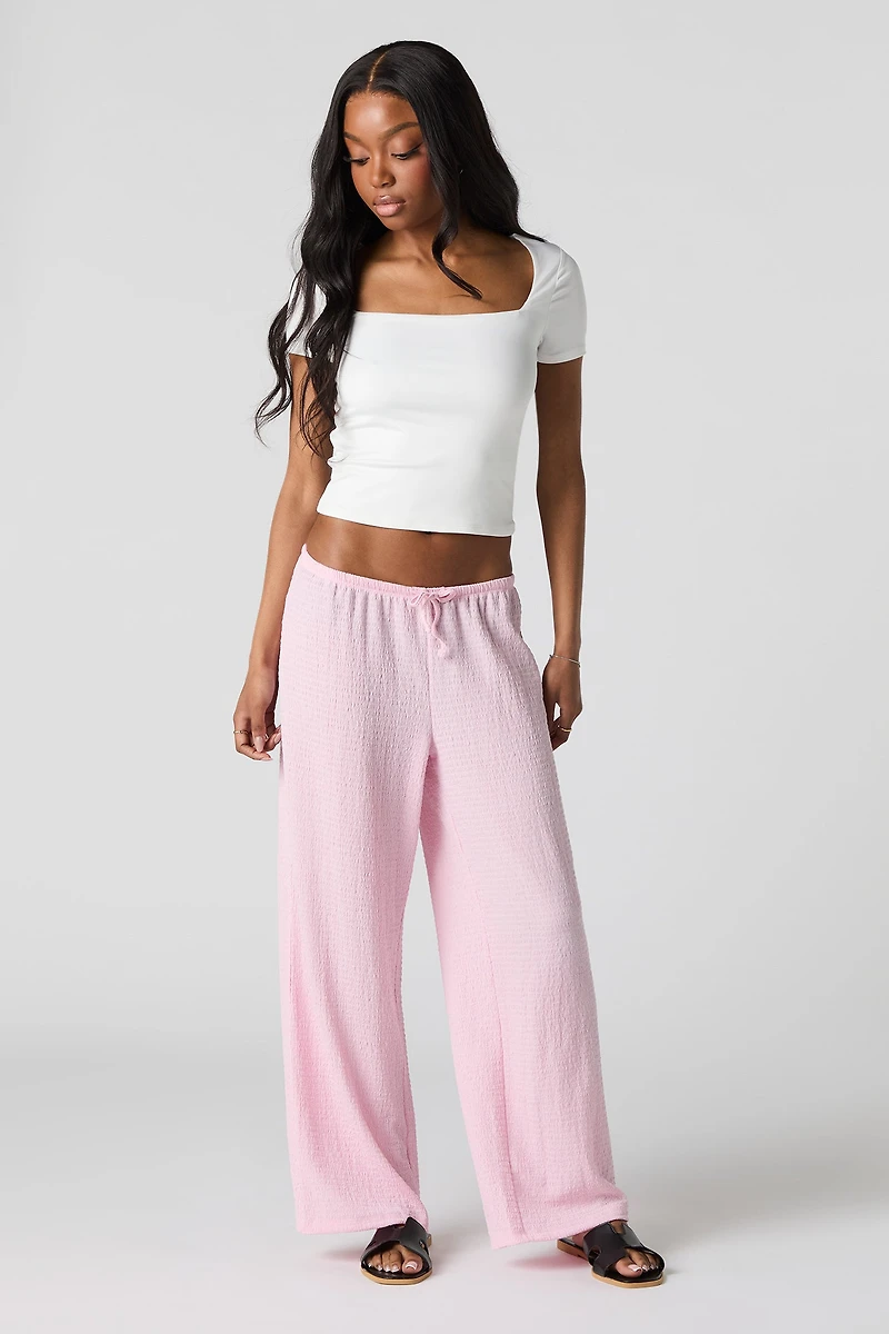 Textured Drawstring Pant