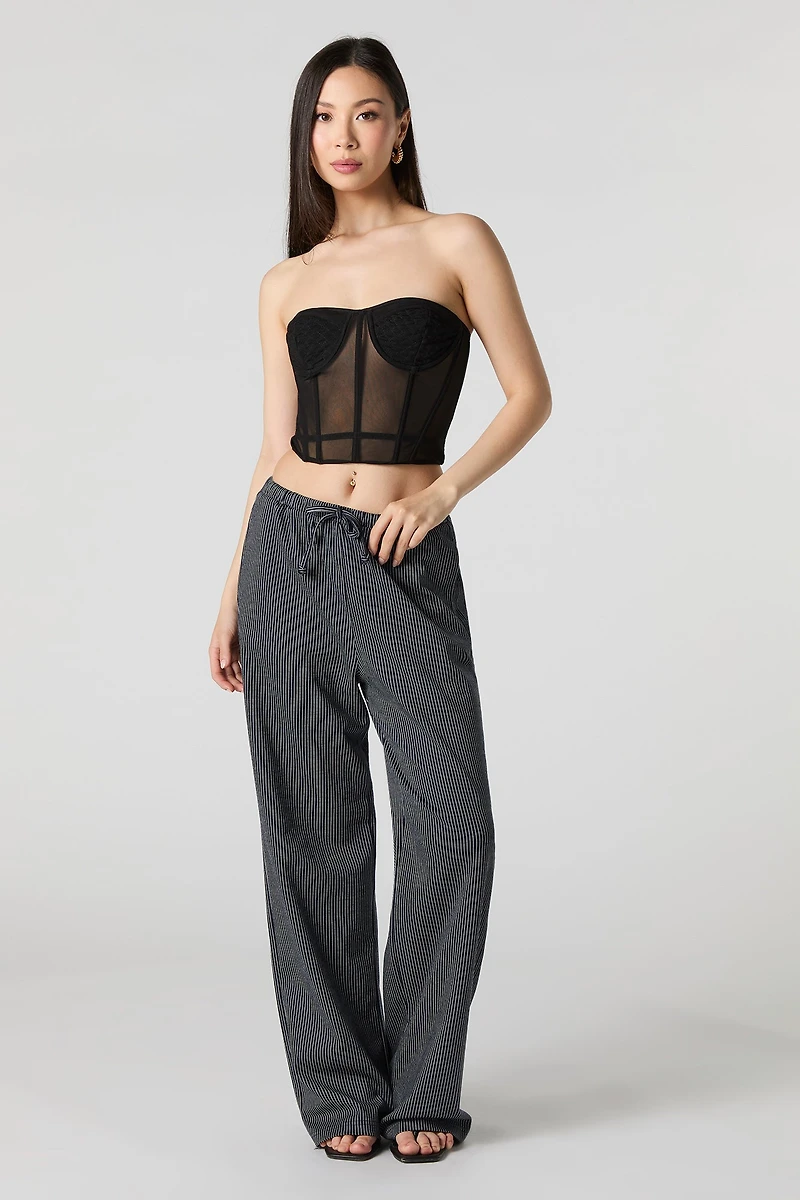 Houndstooth Wide Leg Dress Pant