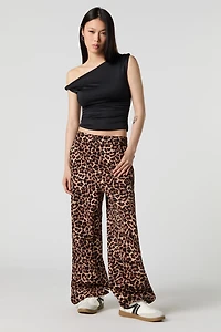 Pantalon cargo baggy imprimé à ourlet coulissant