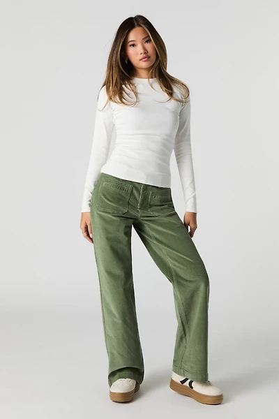 Corduroy Straight Leg Pant