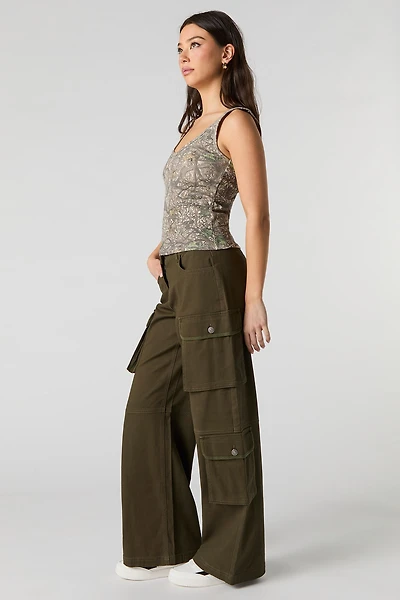 Multi Pocket Straight Leg Cargo Pant