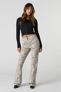 Printed Flare Pant