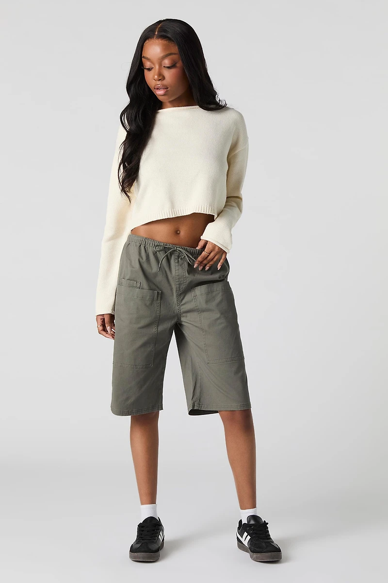 Drawstring Bermuda Cargo Short
