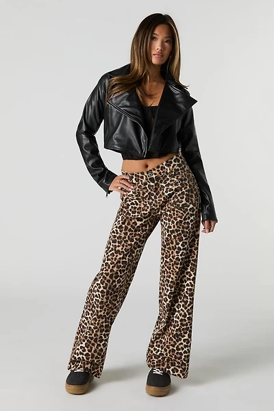 Pantalon à jambe large imprimé