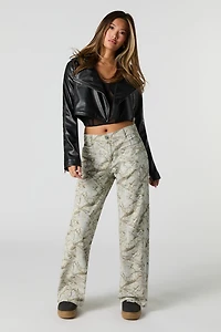 Printed Wide Leg Pant