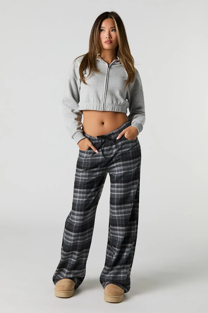 Plaid Wide Leg Pant