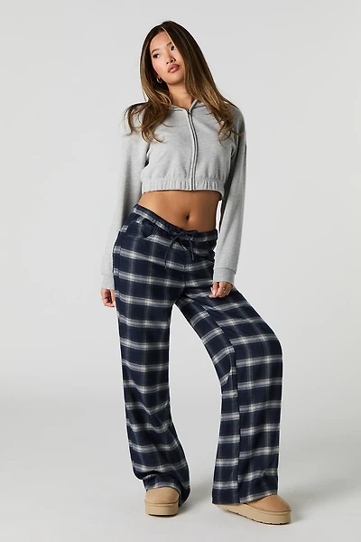 Pantalon à carreaux et jambe large