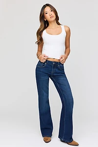 Stretch Super Low Rise Flare Jean