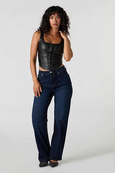 High Rise Wide Leg Jean