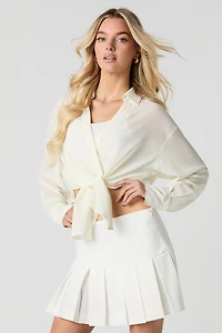 Minijupe-short plissée