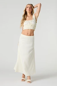 Jupe maxi en satin