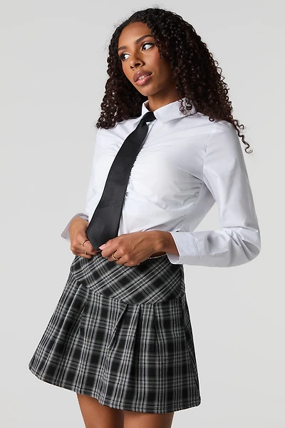 Plaid Pleated Mini Skort