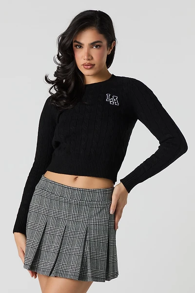 Minijupe-short à plis et carreaux