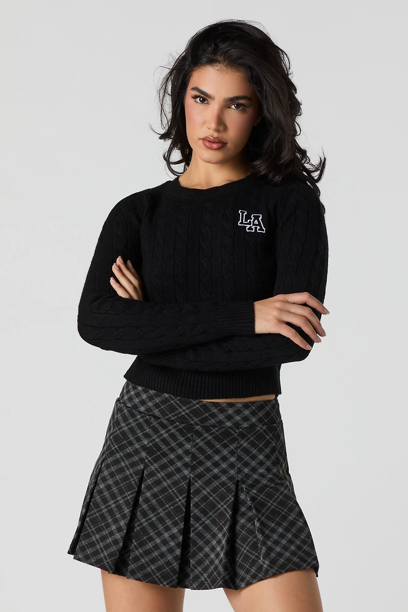 Plaid Pleated Mini Skort