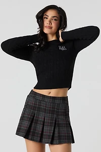 Plaid Pleated Mini Skort