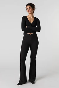 Soft Foldover Waist Flare Pant