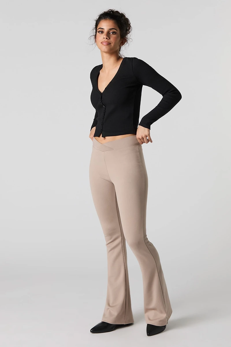 Soft Foldover Waist Flare Pant