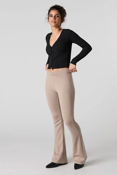 Soft Foldover Waist Flare Pant