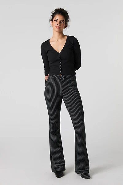 Printed Soft Foldover Waist Flare Pant