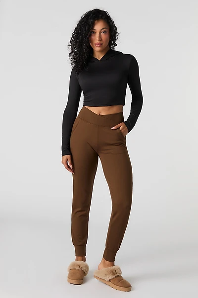 Pantalon habillé à bande de taille en V