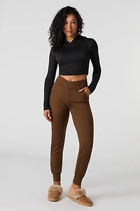 Pantalon habillé à bande de taille en V