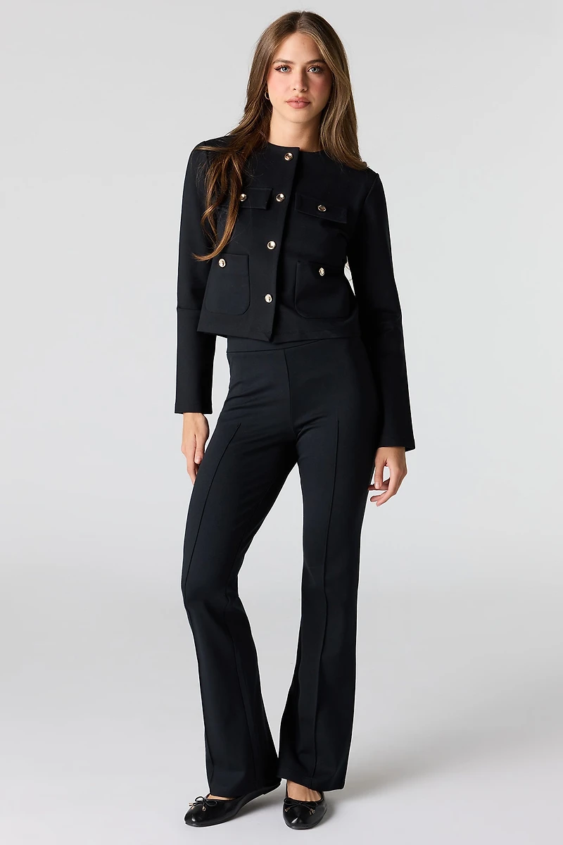 Pintuck Flare Dress Pant