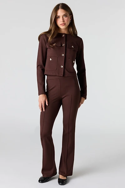 Pintuck Flare Dress Pant