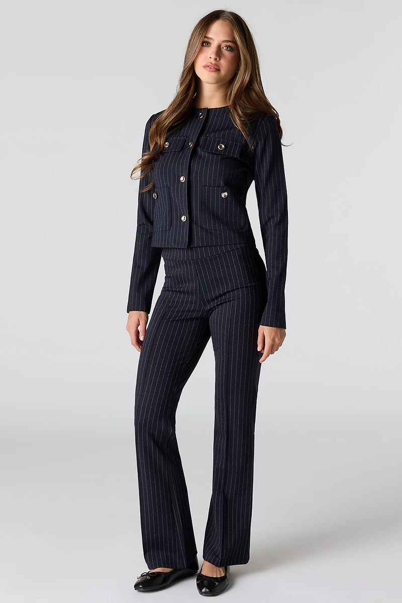 Pintuck Flare Dress Pant