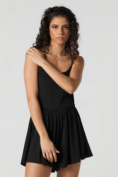 Scoop Neck Flowy Romper