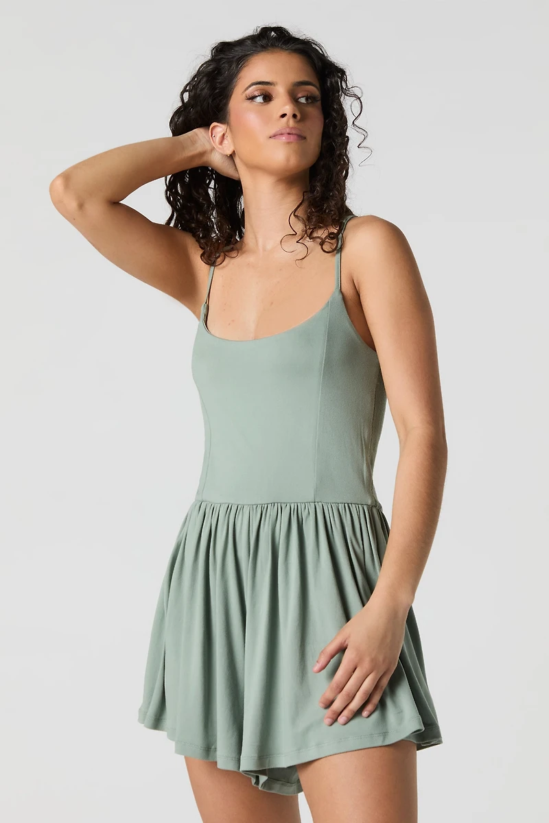 Scoop Neck Flowy Romper