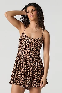 Combi-short fluide à encolure dégagée
