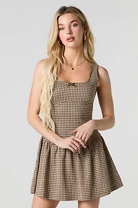 Plaid Drop Waist Mini Dress