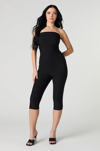 Strapless Capri Jumpsuit